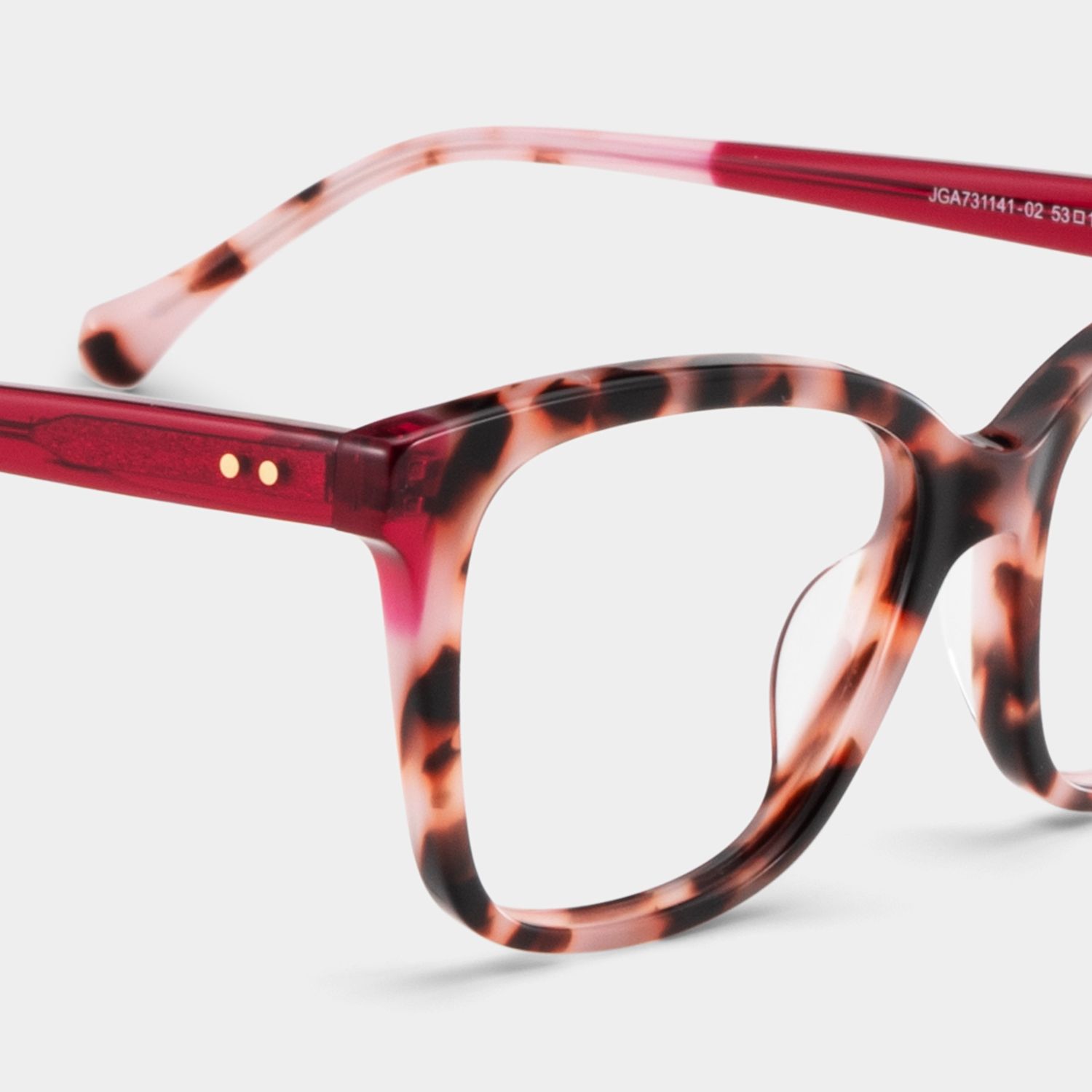 Lena Square Pink Tortoise Frame Eyeglasses for Woman| ZEELOOL5