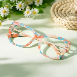Kieran Rectangle Floral Glasses10