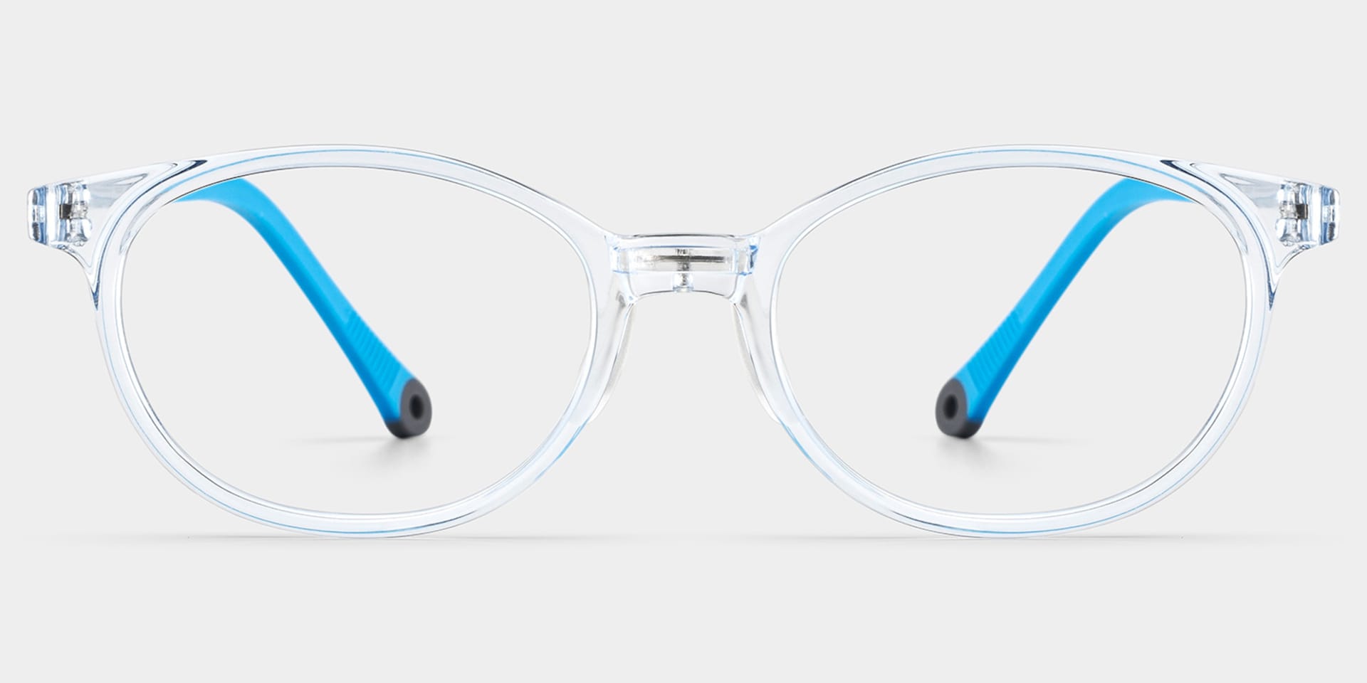 Olive Rectangle Crystal Blue Frame Eyeglasses for Pre-tweens0