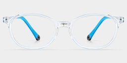 Olive Oval Crystal Blue Glasses0