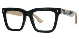 Nickacey Rectangle Black Glasses3