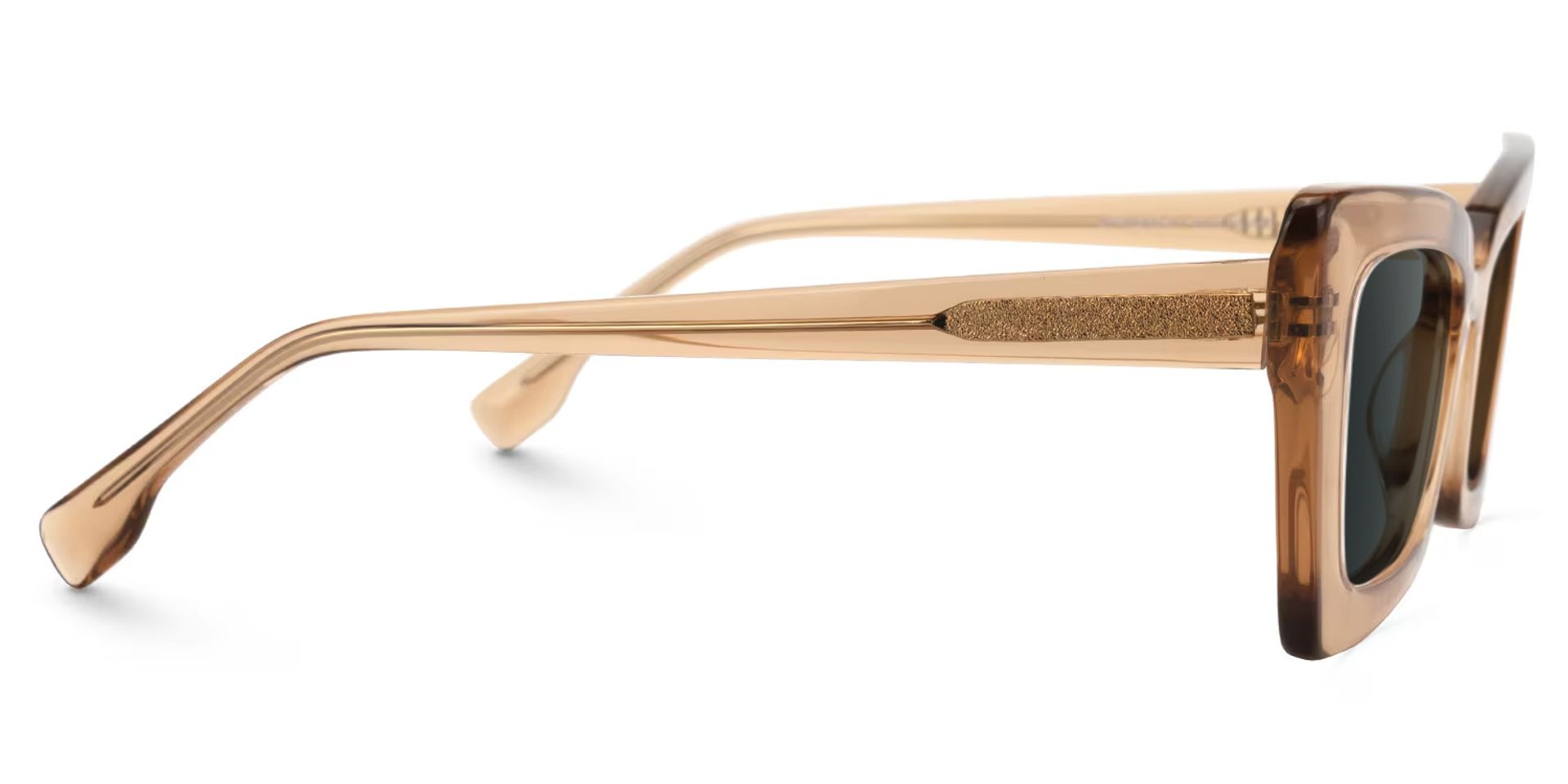 Newell Rectangle Translucent Brown Frame Sunglasses | Zeelool2