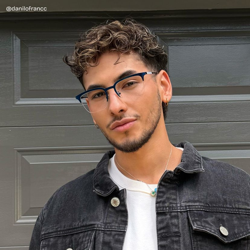 Peyton Blue Browline Glasses