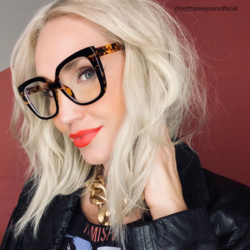 Brenda Square Tortoise Frame Glasses | Zeelool Optical6