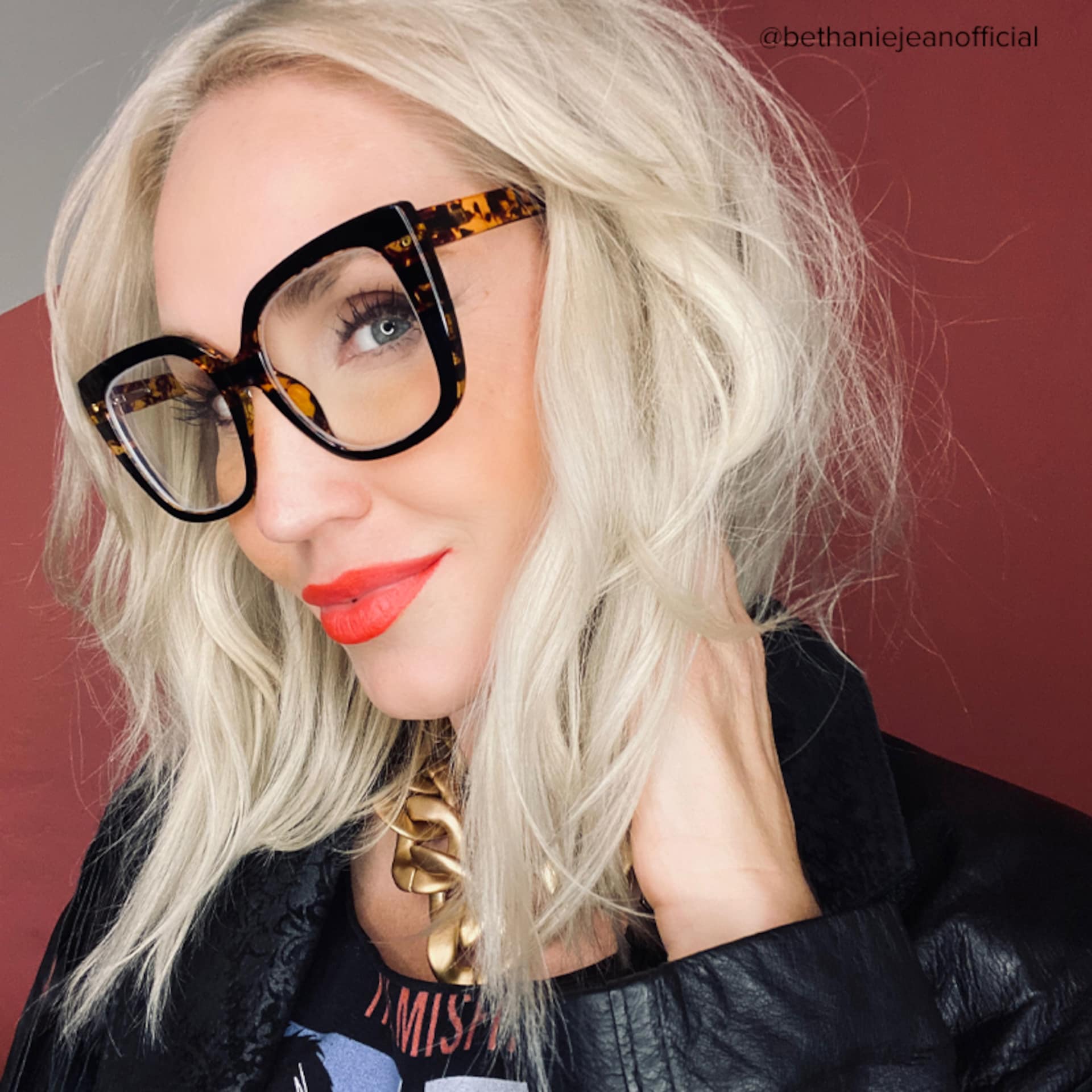 Brenda Square Tortoise Frame Glasses | Zeelool Optical6