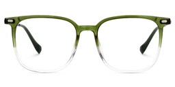 Mullen Square Green-Clear Glasses0