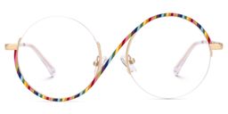 Flozif Round Rainbow Glasses0