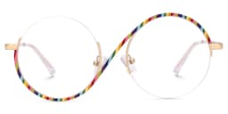 Flozif Round Rainbow Glasses0