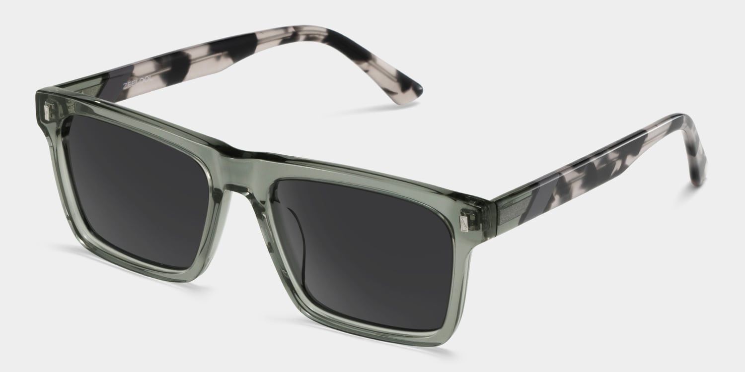 Henry Rectangle Gray Green Glasses2