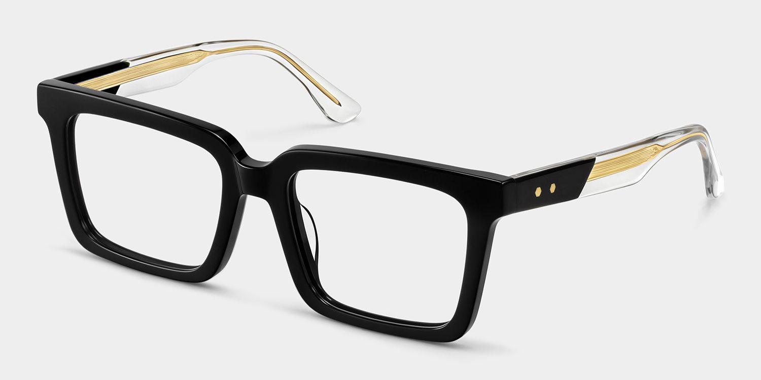 Black Square Frame Glasses - Hattie on Sale | Zeelool