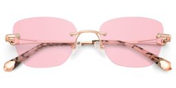 Seth Rectangle Rose Gold Glasses1