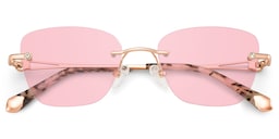 Seth Rectangle Rose Gold Glasses1