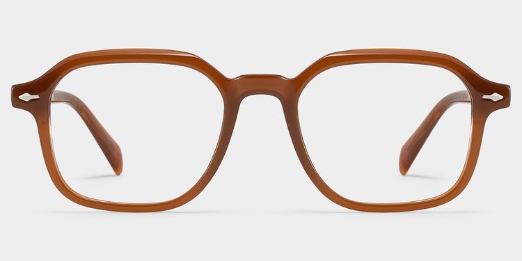 Josh Rectangle Brown Glasses