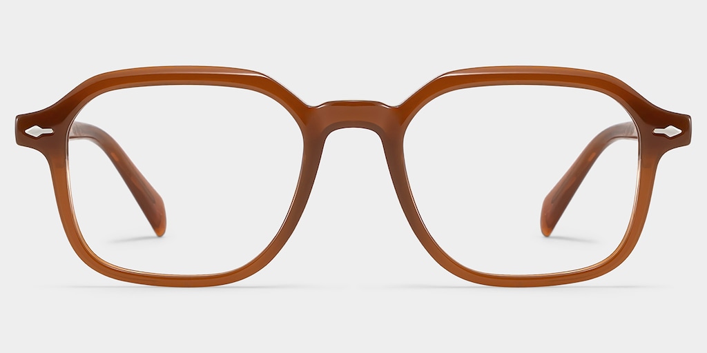 Josh Rectangle Brown Glasses