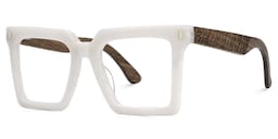 Pierre Square White Glasses1