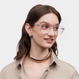 Athena Aviator Clear Glasses1