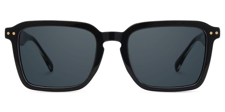 Vickerie Rectangle Black Sunglasses
