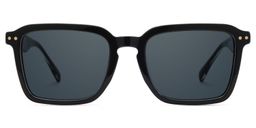 Vickerie Rectangle Black Sunglasses0