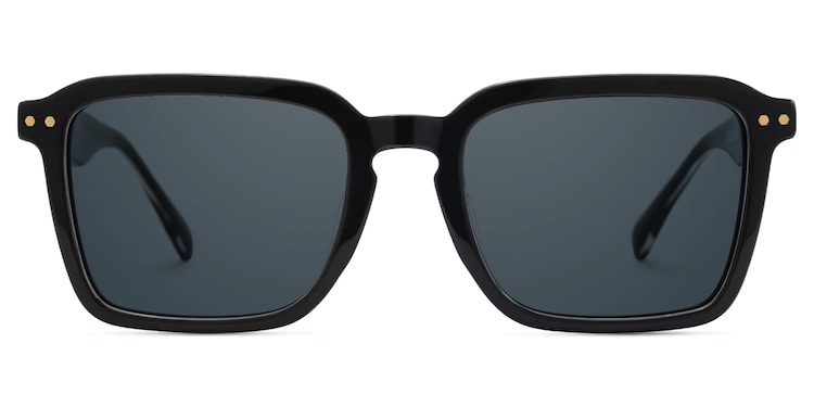 Vickerie Rectangle Black Sunglasses