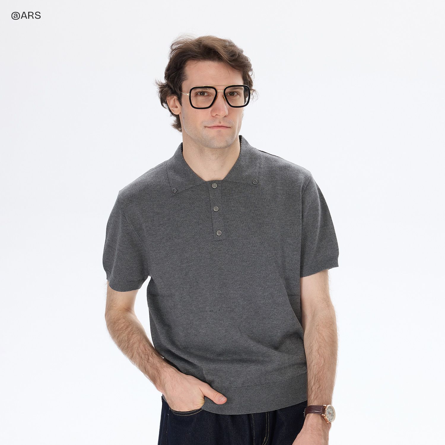 Gifford Black-Gold Aviator Glasses