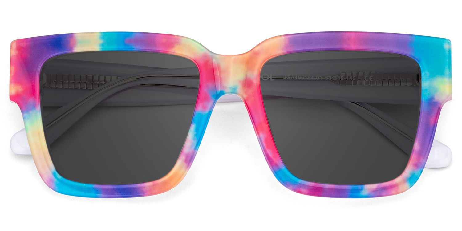 Pop Colorful Rectangle Polarized Sunglasses for Driving | ZEELOOL