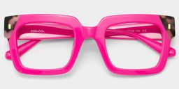 Sarah Square Pink Tortoise Glasses2