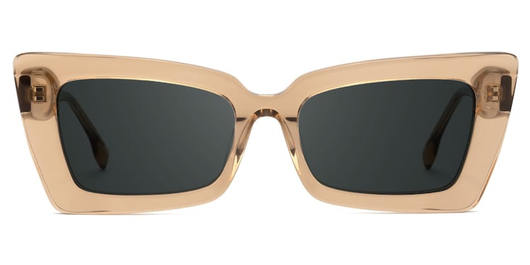 Newell Rectangle Brown Glasses