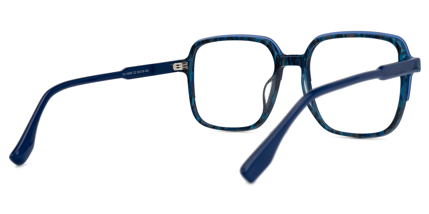 ベージュジレ　bluelea Leopard-Print Grandpa Oversized Butterfly Blue Light Glasses