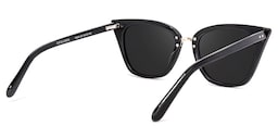 Tallulah Cat Eye Black Sunglasses4