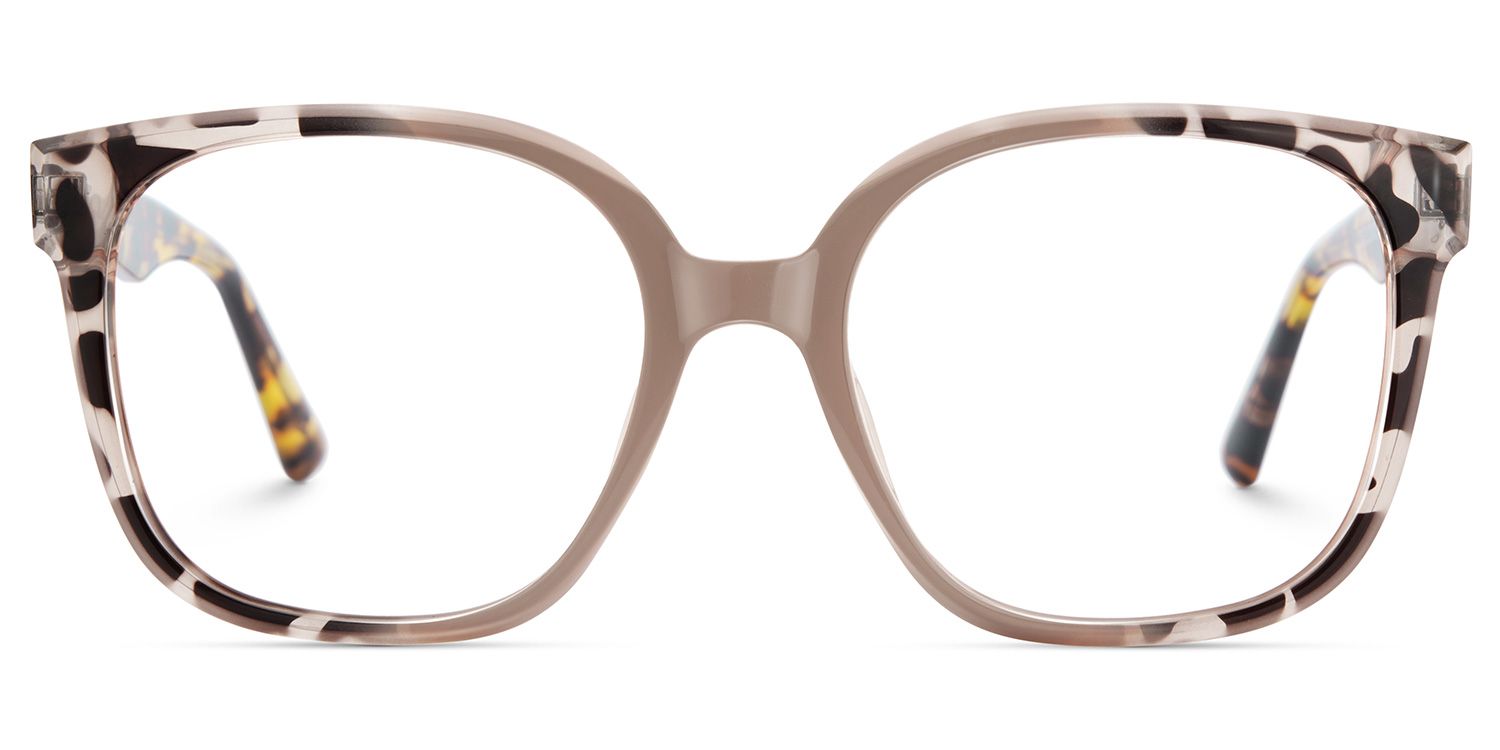 Siner Square Tortoise Khaki Color Frame Eyeglasses | ZEELOOL2