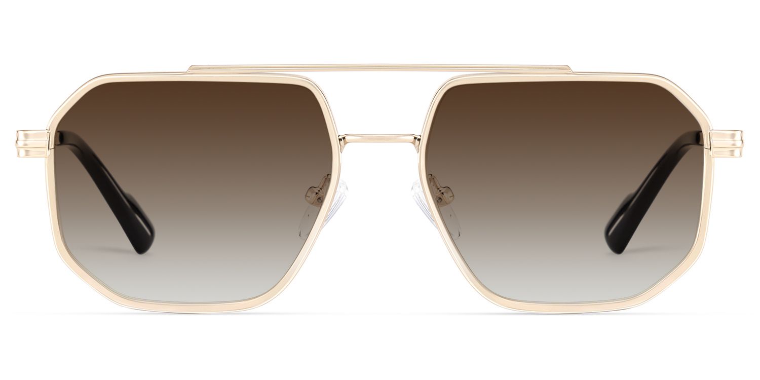 Autumn Aviator Gold Frame Sunglasses Online Sale | ZEELOOL
