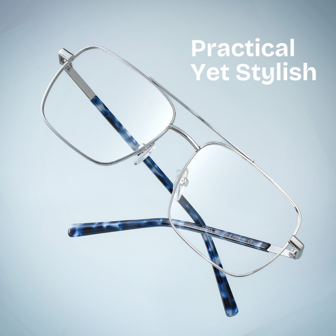 Iris Aviator Silver Glasses1