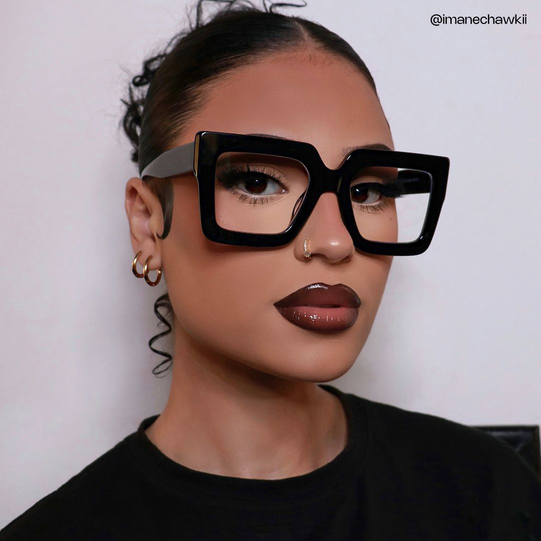 Brandon Square Black Frames and Prescription Glasses4