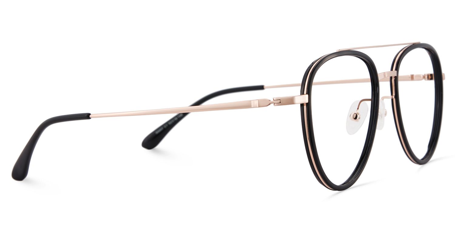 Serrano Avaitor Black Glasses | Zeelool Glasses3