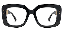 Yary Square Black Glasses1
