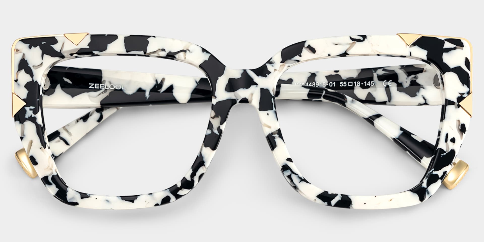 Dax Square cow print Frame Eyeglasses for Women| ZEELOOL2