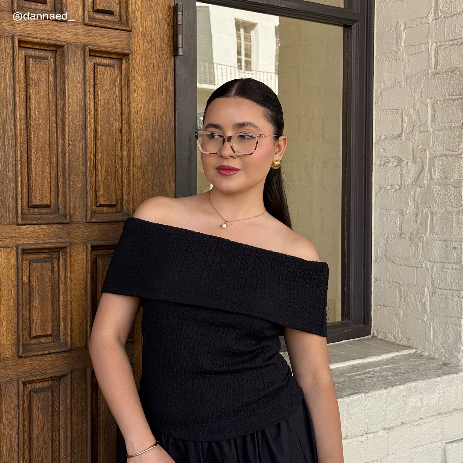 Cat eye Tortoise Eyeglasses- Amelia Mixed Frame Glasses10