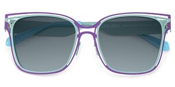 Dacarine Square Purple Blue Sunglasses1