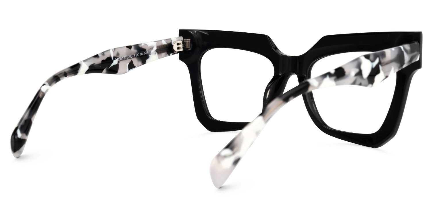 Square Salaam Black Glasses deals -Zeelool Glasses3