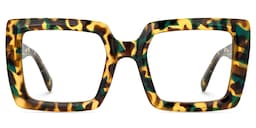 Bratzy Square Turquoise Tortoise Shell Glasses0