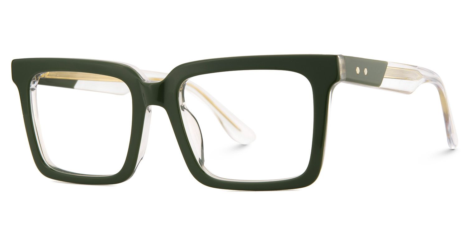 Green Square Frame Glasses - Hattie on Sale | Zeelool3