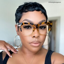 Tandy Rectangle Two-Tone Glasses5