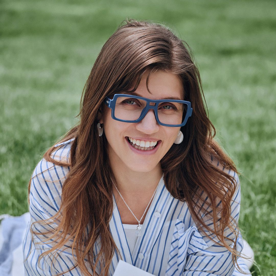 Blue Nora Aviator Eyeglass Frame for Women | ZEELOOL6