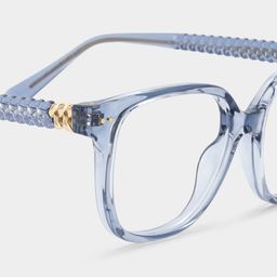 Clara Clear Blue Cat eye Glasses4
