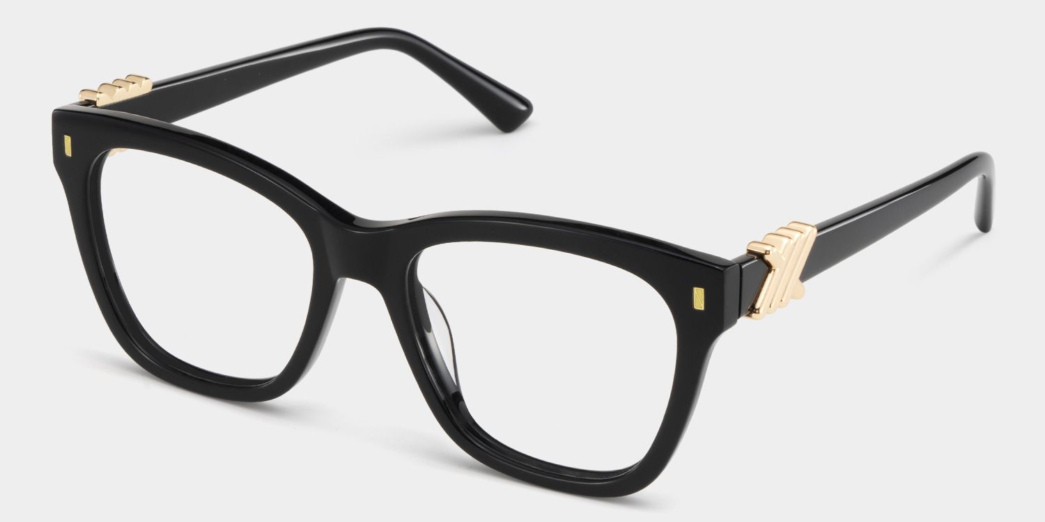 Square Black Eyeglasses- Mae Acetate Frame Glasses3