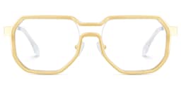 Hype Geometric Gold Glasses2