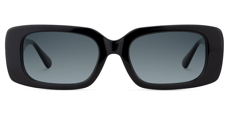 Jonas Rectangle Black Sunglasses