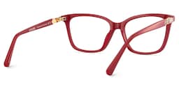 Theo Rectangle Red Glasses5