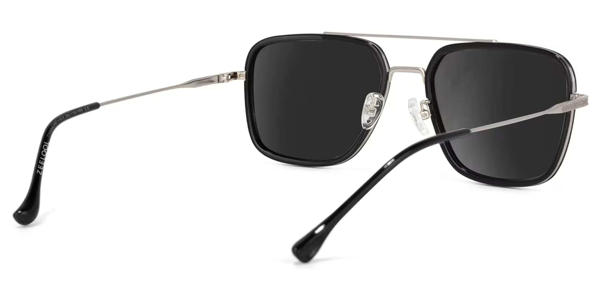 Nayeli Aviator Black-Silver Sunglasses | Zeelool Glasses4