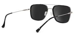 Nayeli Aviator Black-Silver Sunglasses4